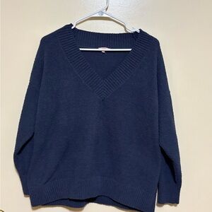 Eberjey Deep Blue V-Neck Sweater